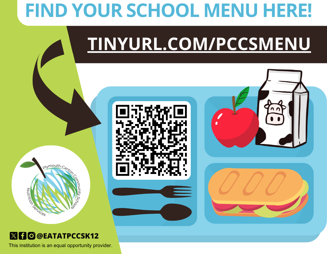 Plymouth Canton - New Menu Link Find your school menu here